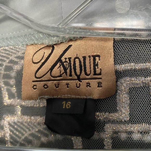 VINTAGE " UNIQUE COUTURE" LADIES EMBROIDERED LONG JACKET/CARDIGAN - Picture 5 of 5